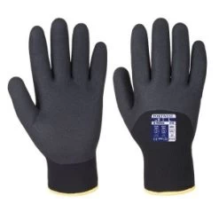 Portwest A146 Nitrile Dipped Winter Black Gloves