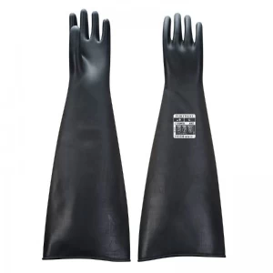 Portwest A803 Black Chemical Rubber Latex Gauntlets 3 Portwest A803 Black Chemical Rubber Latex Gauntlets