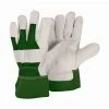 Briers Reinforced Leather-Knuckle Rigging And Gardening Gloves -Home - Tools - Gloves B0380 Mens reinforce Rigger green
