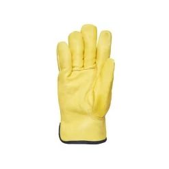 Polyco Daytona Drivers Style Fleece Lined Natural Grain Leather Gloves DR100 -Home - Tools - Gloves DR100 angle back 055B15D