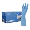 Polyco Bodyguards GL891 Blue Nitrile Disposable Gloves With Long Cuff -Home - Tools - Gloves GL891 3Dbox inner left 01