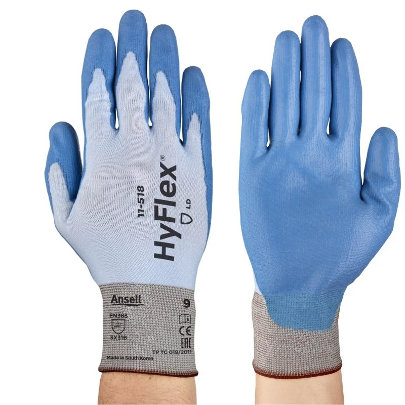 Ansell HyFlex 11-518 Dyneema Palm-Coated Cut-Resistant Gloves 3 Ansell HyFlex 11-518 Dyneema Palm-Coated Cut-Resistant Gloves