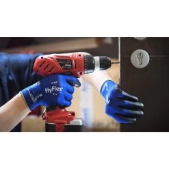 Ansell HyFlex 11-618 Light PU-Coated Gloves -Home - Tools - Gloves HyFlex2011 61820Black20Product20EMEA20 20Front20and20Back5B25D