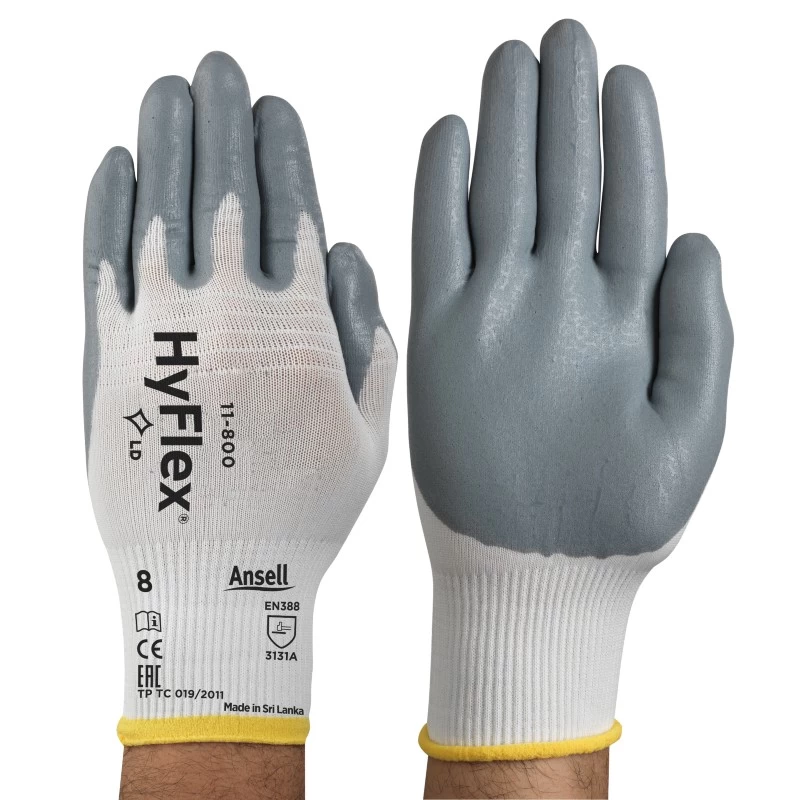 Ansell HyFlex 11-800 Palm-Coated Nitrile Foam Gloves 3 Ansell HyFlex 11-800 Palm-Coated Nitrile Foam Gloves