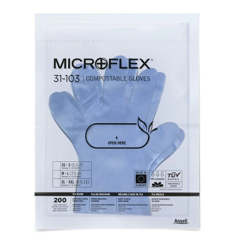 Ansell Microflex 31-103 Single-Use Compostable Food Handling Gloves 5 Ansell Microflex 31-103 Single-Use Compostable Food Handling Gloves - Image 3