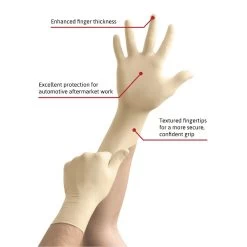 Ansell Microflex 63-864 Disposable Powder-Free Latex Gloves -Home - Tools - Gloves MICROFLEX2063 86420Box20Front203D20 20Box20Only5B25D