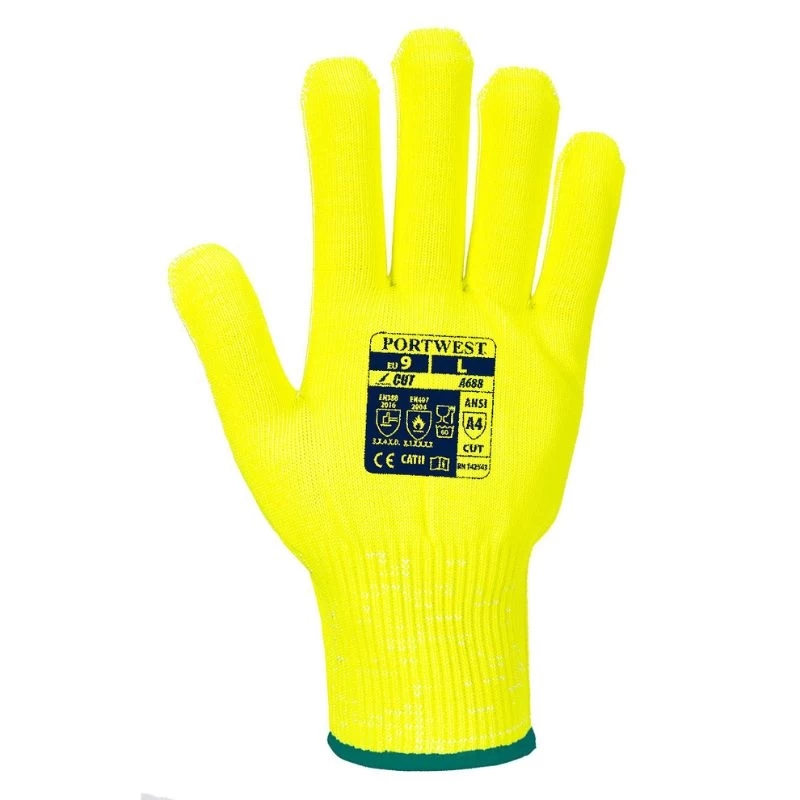 Portwest A688 Heat And Cut-Resistant Hi-Vis Liner Gloves - Image 2