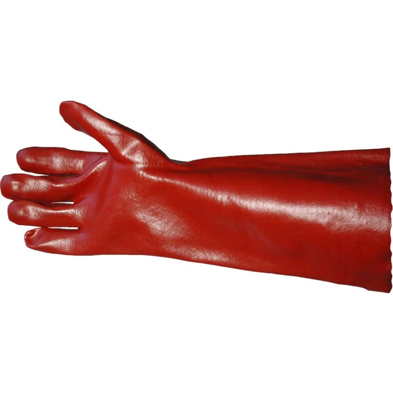 Standard Chemical Resistant Red 16" PVC Gauntlet R240 5 Standard Chemical Resistant Red 16" PVC Gauntlet R240 - Image 3