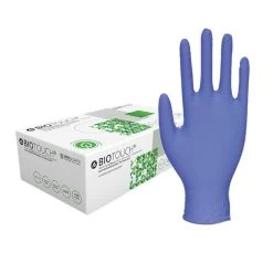 Unigloves Biotouch GM008 Blue Nitrile Biodegradable Gloves (Box Of 100)