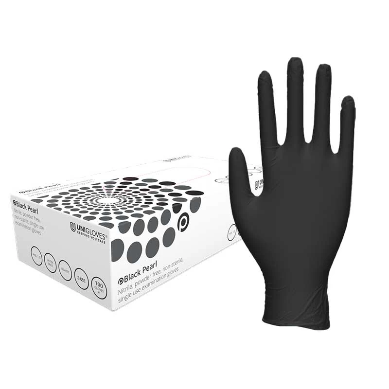 Unigloves Black Pearl Disposable Powder-Free Nitrile Gloves GP0031-5 3 Unigloves Black Pearl Disposable Powder-Free Nitrile Gloves GP0031-5