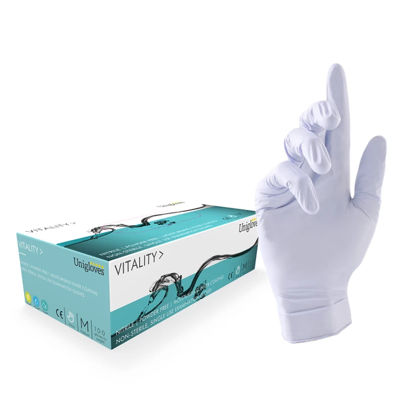 Unigloves Vitality Nitrile GD003 Examination Gloves 3 Unigloves Vitality Nitrile GD003 Examination Gloves