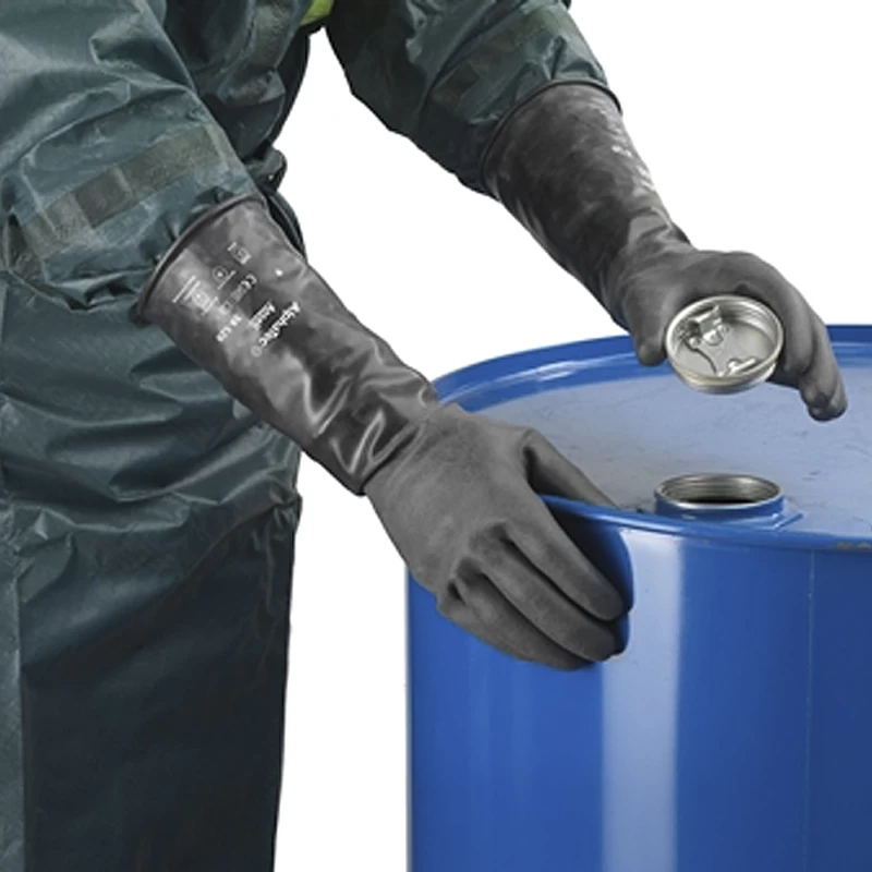 Ansell AlphaTec 38-520 Butyl Chemical-Resistant Gauntlet Gloves 4 Ansell AlphaTec 38-520 Butyl Chemical-Resistant Gauntlet Gloves - Image 2