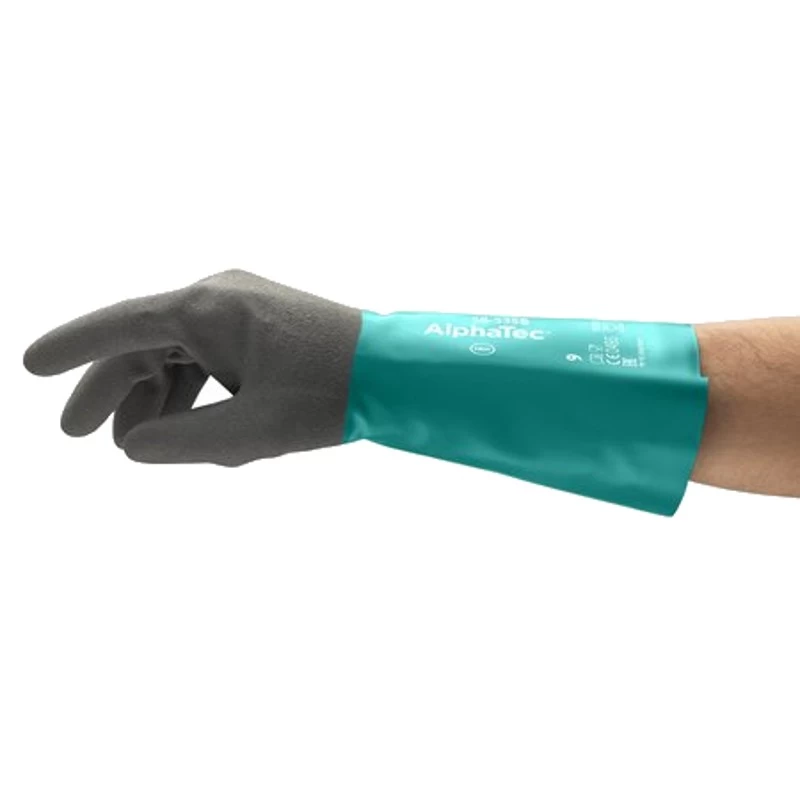 Ansell AlphaTec 58-535B Gauntlet-Style Chemical-Resistant Gloves 4 Ansell AlphaTec 58-535B Gauntlet-Style Chemical-Resistant Gloves - Image 2