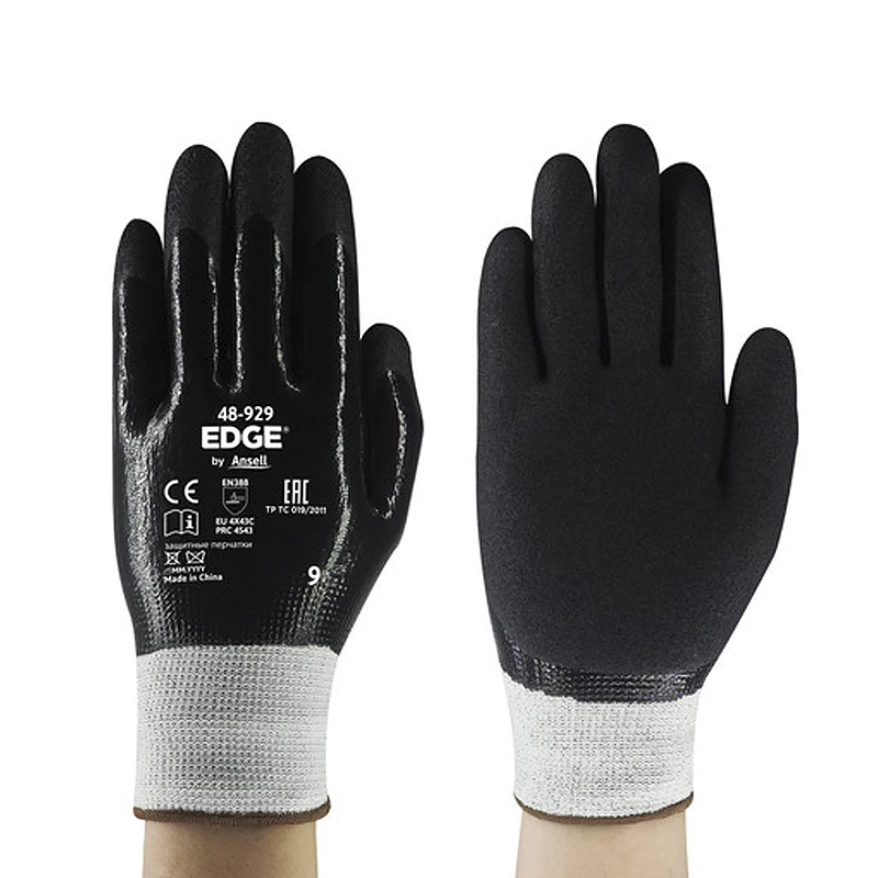 Ansell Edge 48-929 Double Dipped Cut-Resistant Oil Gloves 3 Ansell Edge 48-929 Double Dipped Cut-Resistant Oil Gloves