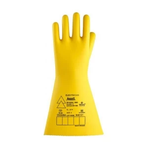 Ansell E022Y Electrician Class 2 Long Yellow Insulating Rubber Gloves 3 Ansell E022Y Electrician Class 2 Long Yellow Insulating Rubber Gloves