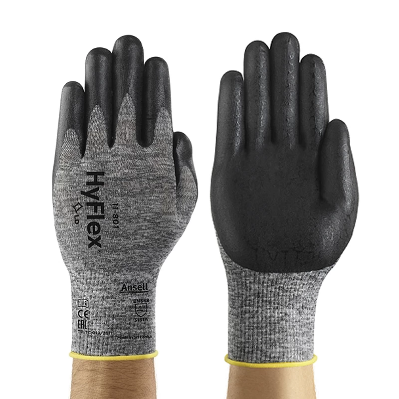Ansell HyFlex 11-801 Palm-Coated Nitrile Foam Gloves 3 Ansell HyFlex 11-801 Palm-Coated Nitrile Foam Gloves