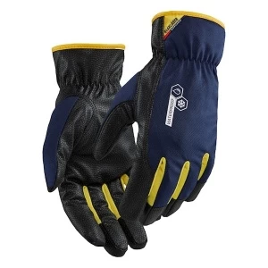 Blaklader Workwear 2872 Waterproof Fleece Lined Work Gloves (Dark Navy/Yellow) 3 Blaklader Workwear 2872 Waterproof Fleece Lined Work Gloves (Dark Navy/Yellow)