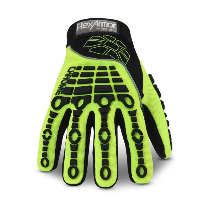 HexArmor Chrome Series 4026 Hi-Vis Level F Cut Resistant Construction Handling Gloves 4 HexArmor Chrome Series 4026 Hi-Vis Level F Cut Resistant Construction Handling Gloves - Image 2