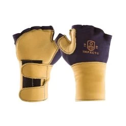 Impacto 704-20 Grain Leather Fingerless Gloves With Wrist Support