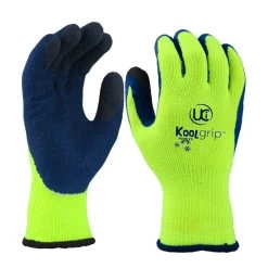 KOOLgrip Hi-Vis Yellow Grip Gloves (Case Of 100 Pairs)
