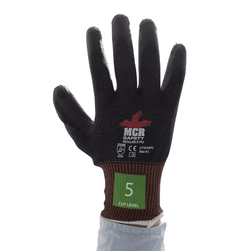 MCR Safety CT1014PU PU Kevlar Cut Resistant Gloves 5 MCR Safety CT1014PU PU Kevlar Cut Resistant Gloves - Image 3
