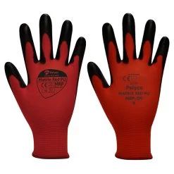 Polyco Matrix Red PU Work Gloves MRP (Case Of 144 Pairs)