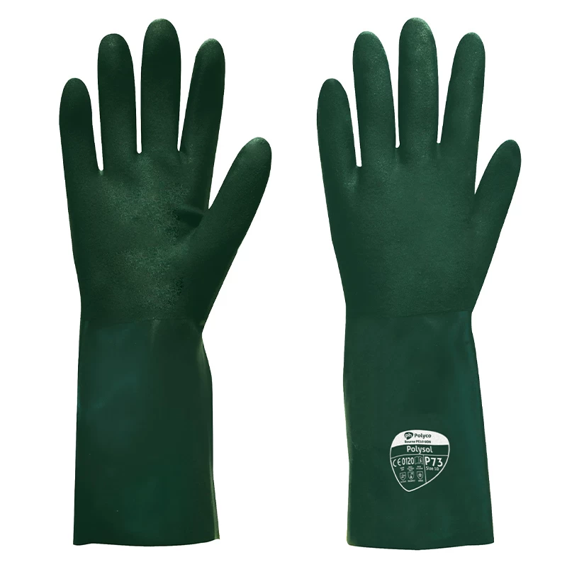 Polyco Polysol 35 Cm Double Dipped PVC Glove P73 3 Polyco Polysol 35 Cm Double Dipped PVC Glove P73