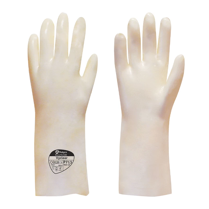 Polyco Vyclear P713 PVC-Dipped Chemical-Resistant Oil Grip Gloves 3 Polyco Vyclear P713 PVC-Dipped Chemical-Resistant Oil Grip Gloves