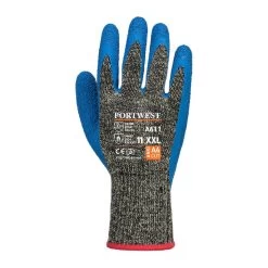 Portwest A611 Aramid HR Cut-Resistant Latex Gloves -Home - Tools - Gloves portwest a611 aramid hr cut resistant latex gloves blackblue sg 15B15D