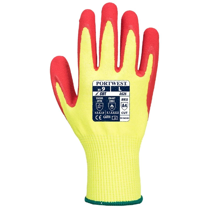 Portwest A626 Nitrile Vis-Tex HR Cut-Resistant Work Gloves 4 Portwest A626 Nitrile Vis-Tex HR Cut-Resistant Work Gloves - Image 2