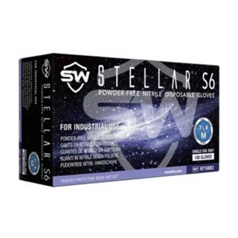 Stellar S6 Black EcoTek Biodegradable Nitrile Gloves (Pack Of 100) 4 Stellar S6 Black EcoTek Biodegradable Nitrile Gloves (Pack Of 100) - Image 2