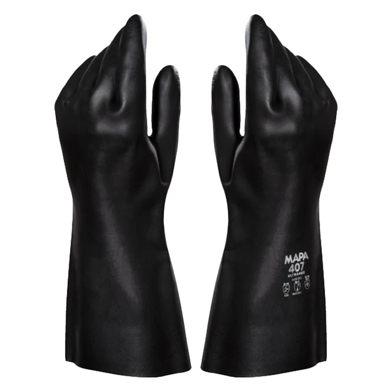 Mapa UltraNeo 407 Double Neoprene Chemical-Resistant Gauntlet Gloves 3 Mapa UltraNeo 407 Double Neoprene Chemical-Resistant Gauntlet Gloves