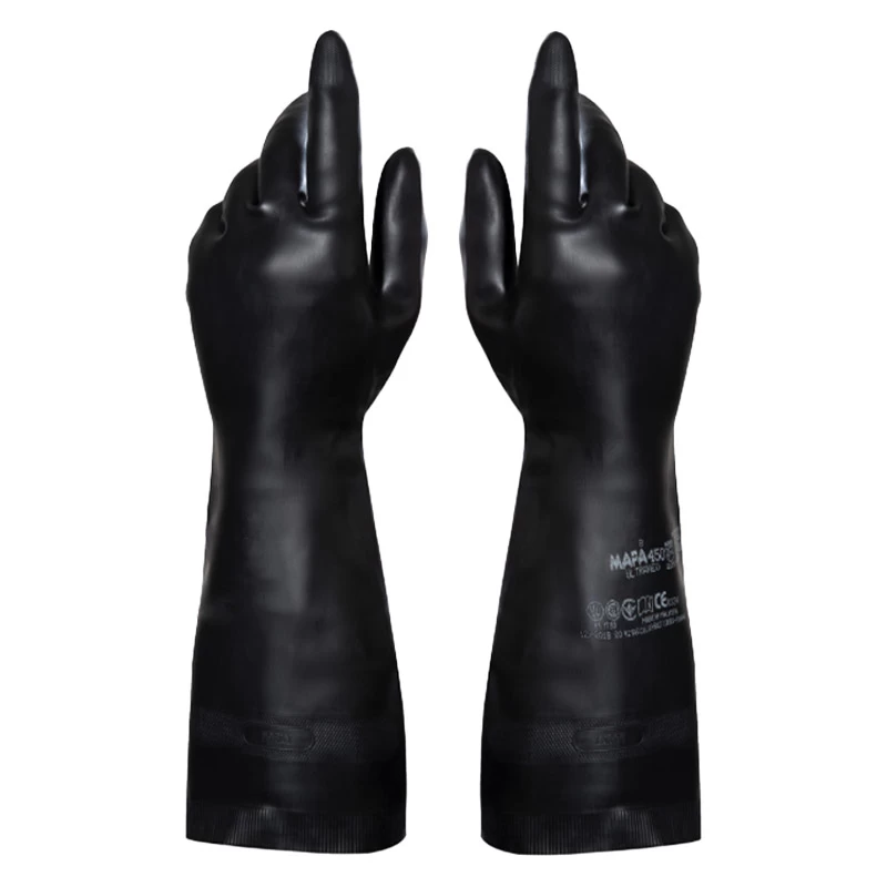 Mapa UltraNeo 450 Lightweight Chemical-Resistant Neoprene Gauntlet Gloves 3 Mapa UltraNeo 450 Lightweight Chemical-Resistant Neoprene Gauntlet Gloves