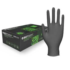 Unigloves Biotouch GM009 Black Nitrile Biodegradable Work Gloves (Box Of 100 Gloves)