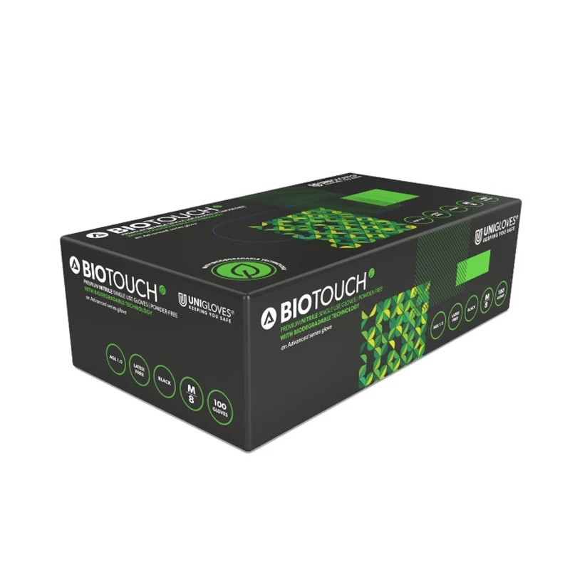 Unigloves Biotouch GM009 Black Nitrile Biodegradable Work Gloves (Box Of 100 Gloves) 5 Unigloves Biotouch GM009 Black Nitrile Biodegradable Work Gloves (Box Of 100 Gloves) - Image 3